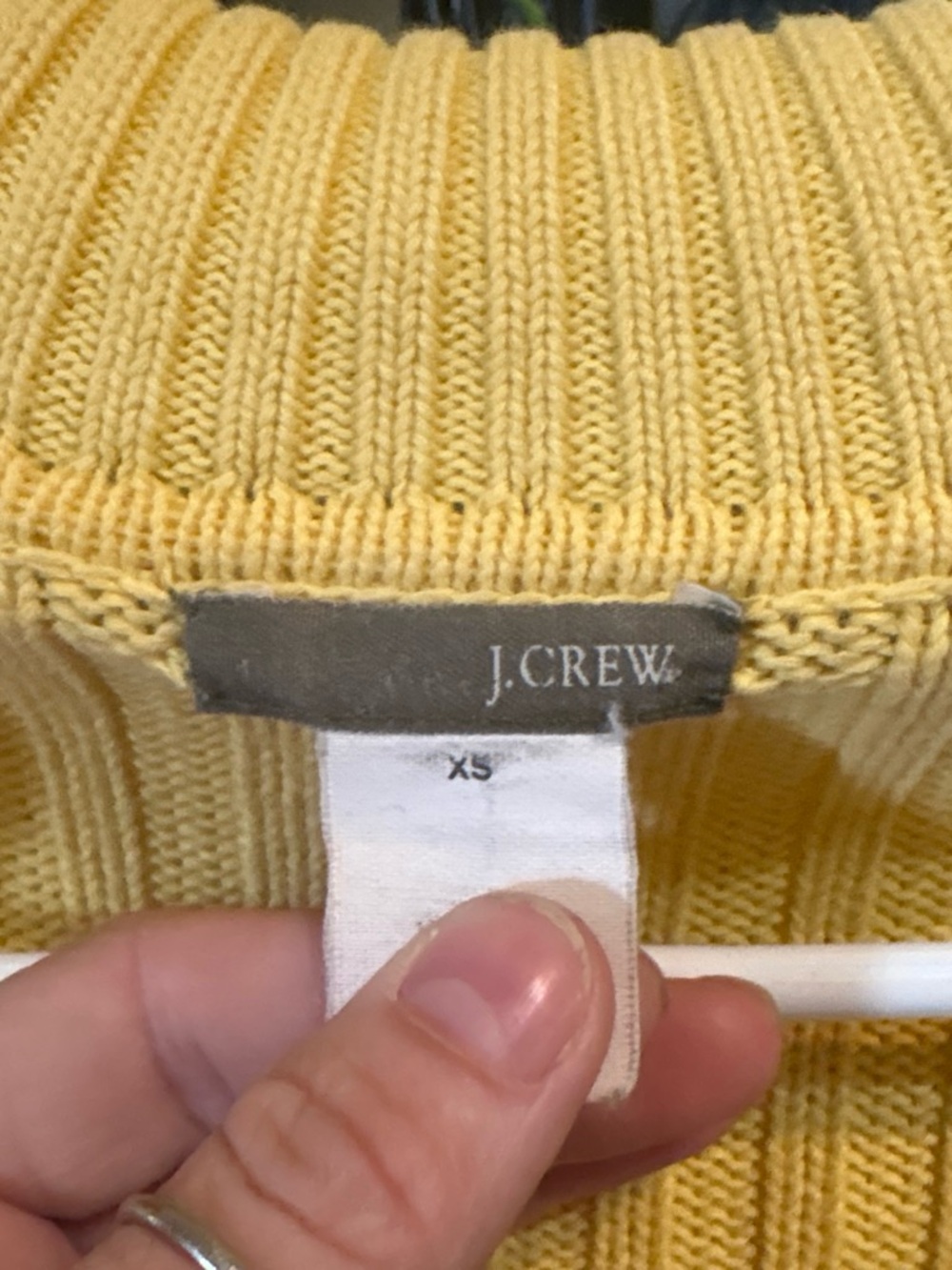 J. Crew Sunny Yellow Ribbed Crewneck Sweater